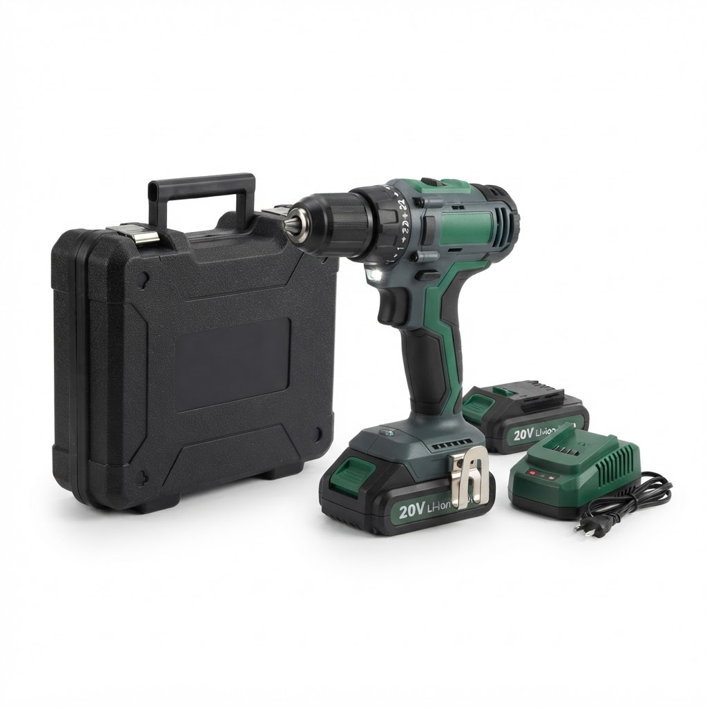 Taladro Inalámbrico Maxtool 20V 3/8" — Batería 1.3 Ah, Cargador y Estuche