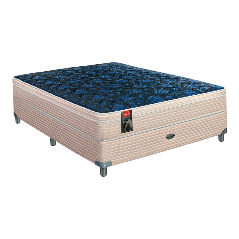 Colchón y sommier MCB 115 2 plazas de resortes 140 x 190 x 59 cm