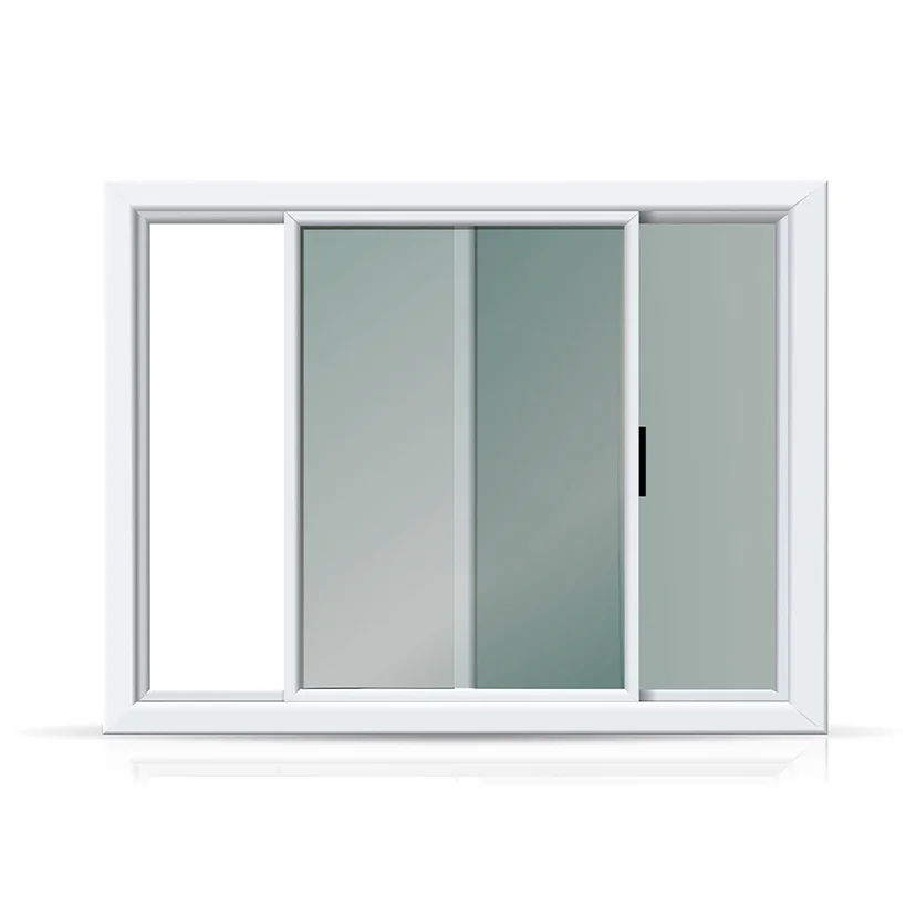 Ventana corrediza PVC vidrio 4 mm blanca 120 x 90 cm