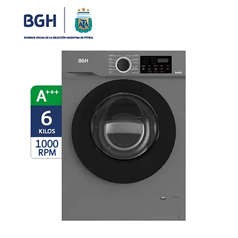 Lavarropas automático carga frontal 6 kg plateado BWFE06S24AR