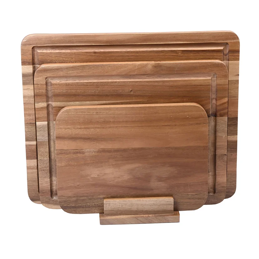 Set de 3 tablas para picar de madera