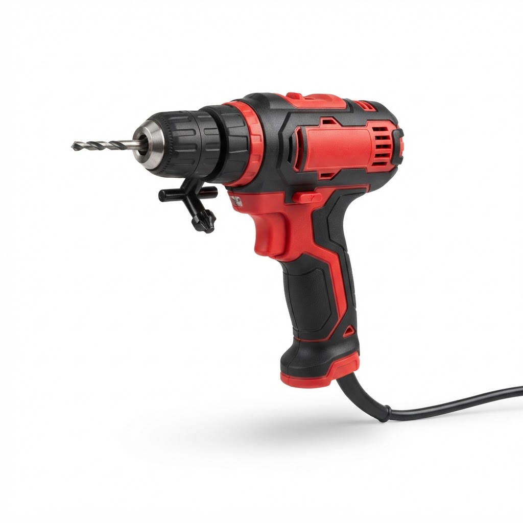 Taladro Eléctrico Total 500W — Velocidad Variable, Reversa y Mandril 3/8"